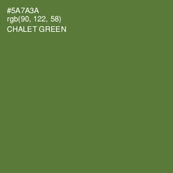 #5A7A3A - Chalet Green Color Image
